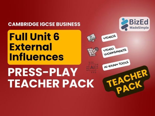 IGCSE Business - Unit 6 (External Influences)