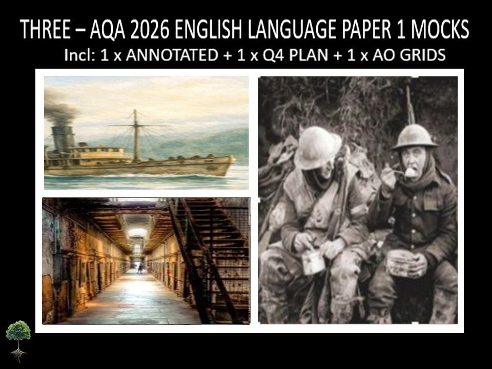 THREE - AQA PAPER 1 | 2026 FULL MOCKS | ANNOTATED | Q4 PLAN | AO GRIDS