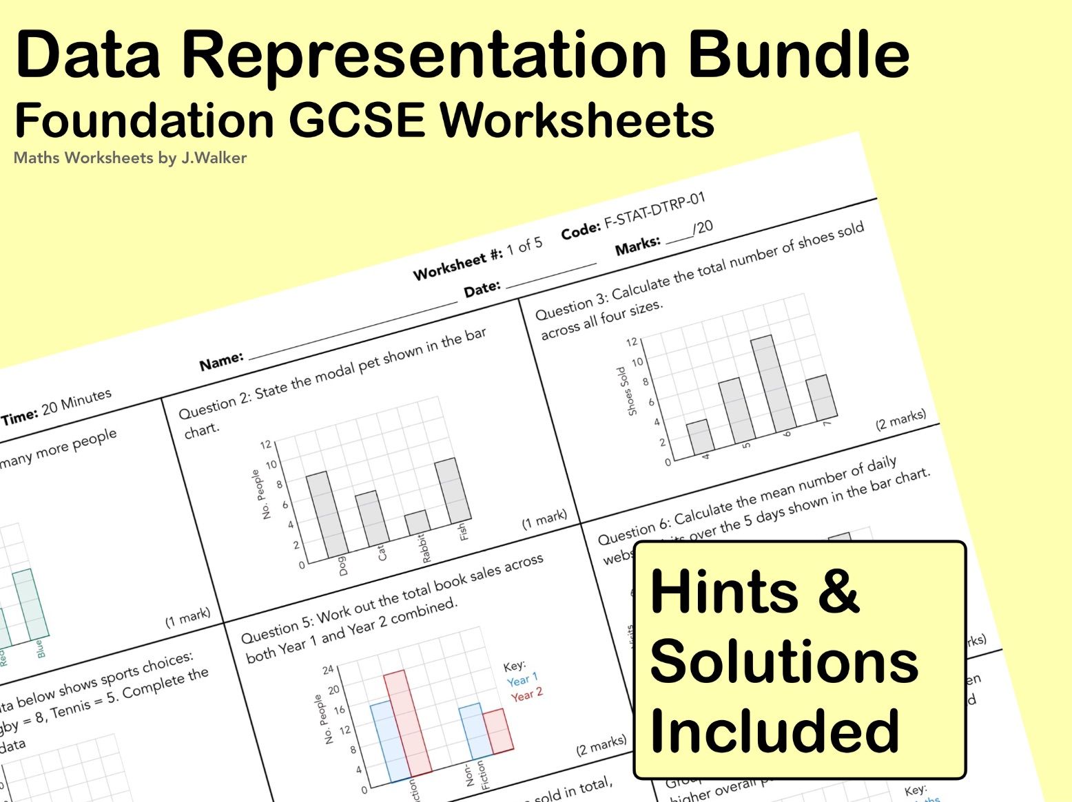 GCSE Maths: Data Representation Bundle - Foundation Tier