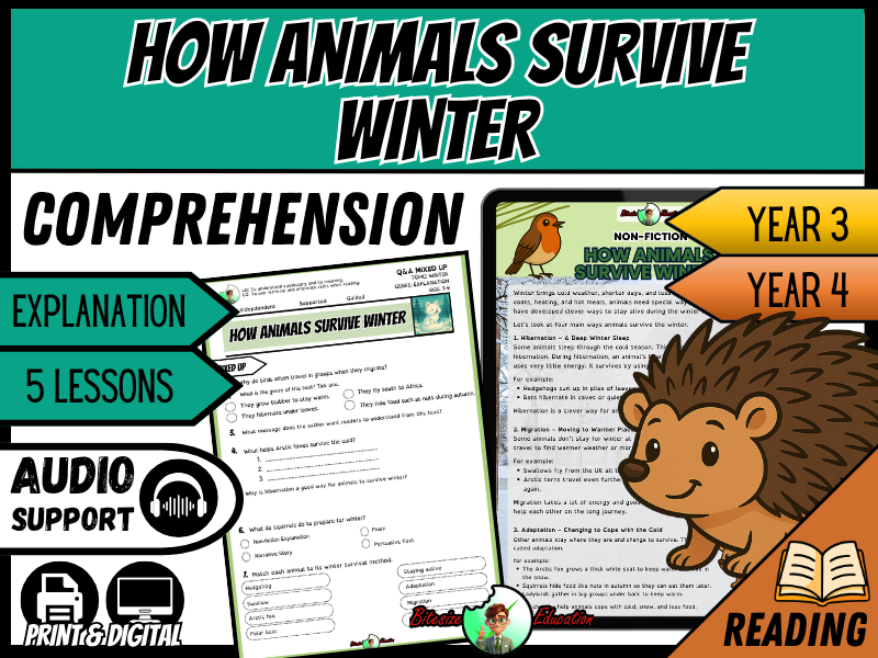 How Animals Survive Winter | Reading Comprehension | Year 3/4
