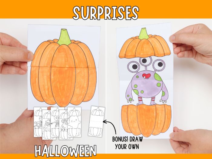 Surprise Pumpkins - Printable Halloween Craft for Kids