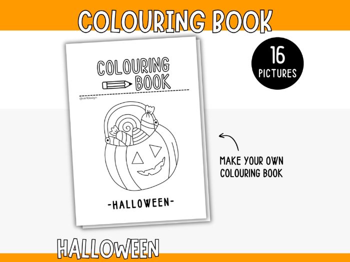 Halloween Colouring Book – 16 Pictures