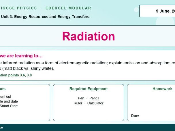 IGCSE Physics: Radiation | Edexcel Modular | Unit 3 | L5