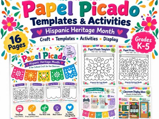 Hispanic Heritage Month Papel Picado Craft