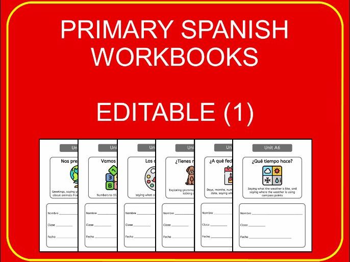 Primary Spanish workbooks - editable (1)