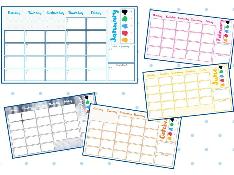 Editable Academic Calendar 2025-2026