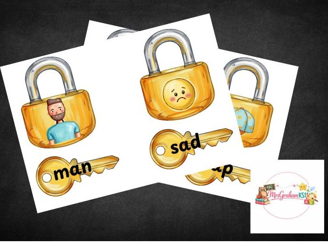 Matching Lock and Key Phonics - Phase 2