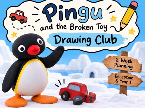 Pingu and the Broken Toy | Drawing Club Planning | Colourful Semantics | 2-Week EYFS Unit