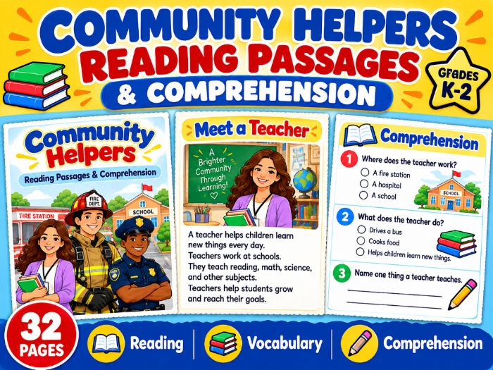 Community Helpers Reading Comprehension