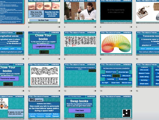 AQA GCSE Physics P12.1 – The Nature of Waves | Editable Lessons, Worksheets & Answers + Free AI Mark