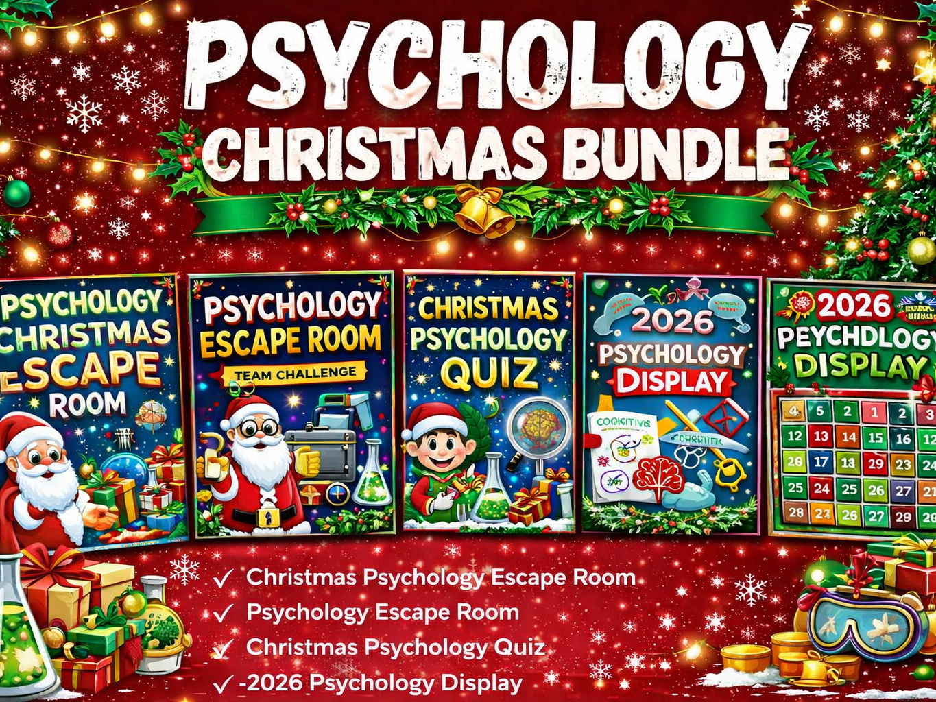 Psychology Christmas End of Year
