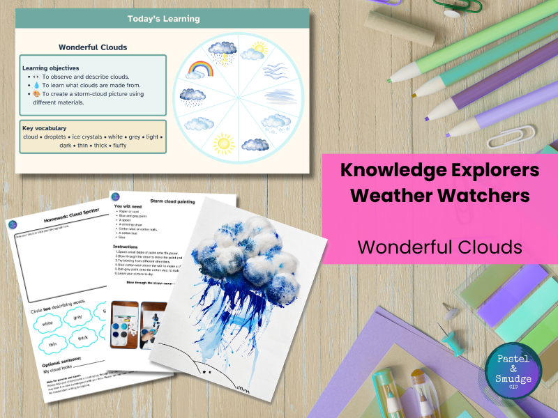 Wonderful Clouds | KS1 Science and Art Lesson | Clouds and Weather