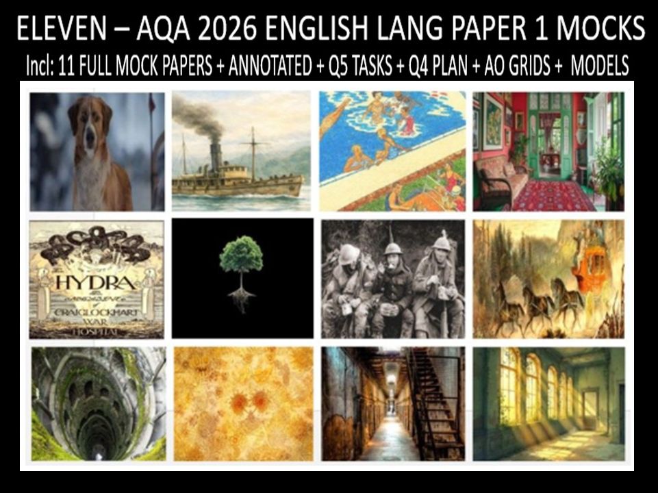 ELEVEN | AQA PAPER 1 | 2026 FULL MOCKS | ANNOTATED | Q5 TASKS | Q 4 PLAN | AO GRIDS | MODELS