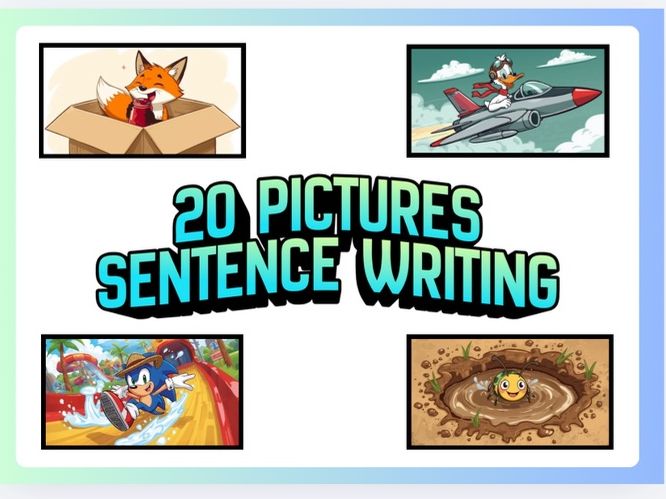 20 pictures for sentence writing