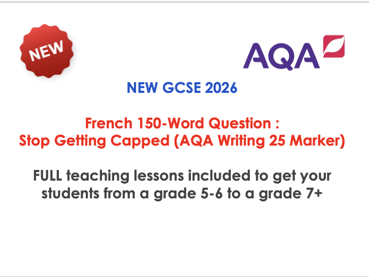 NEW GCSE 2026 French 150-Word Question – Stop Getting Capped in 3 weeks (AQA Writing 25 Marker)