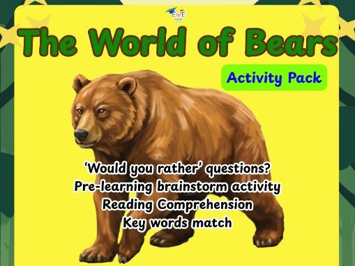 Bears Activity Pack | Fun ‘Would You Rather’, Nonfiction Reading & Key Word Match | KS1, KS2 |