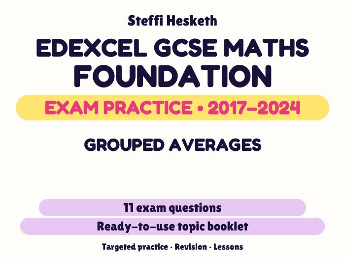 Edexcel GCSE Maths Foundation: Grouped averages Exam Questions | 2017-2024