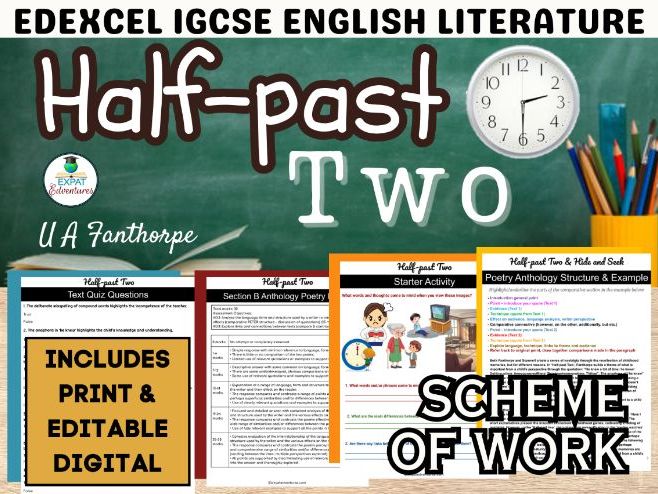 Editable Half-past Two Poetry Resources