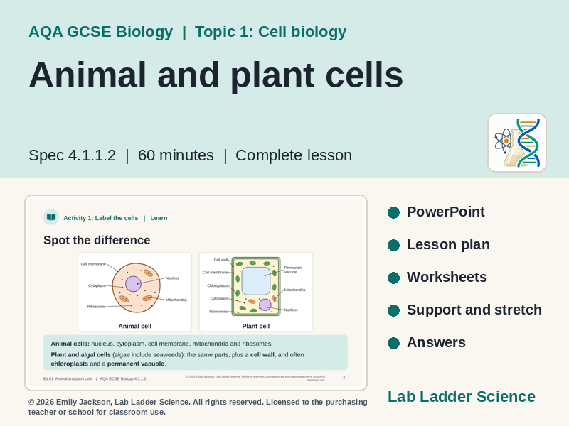 B1-01 Animal & Plant Cells: AQA GCSE Biology