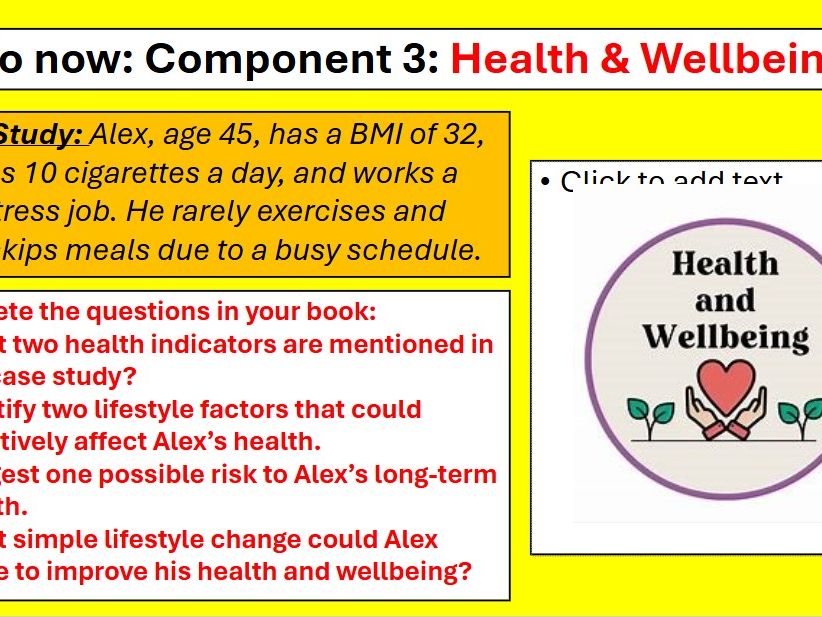 BTEC TECH AWARD Component 3 Health and Wellbeing Health & Social Care INTRODUCTION