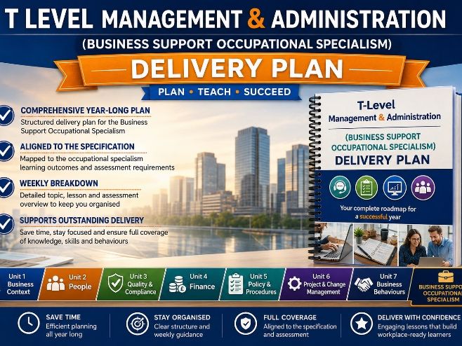T-Level Management and Administration (Business Support Occupational Specialism) Delivery plan 26/27