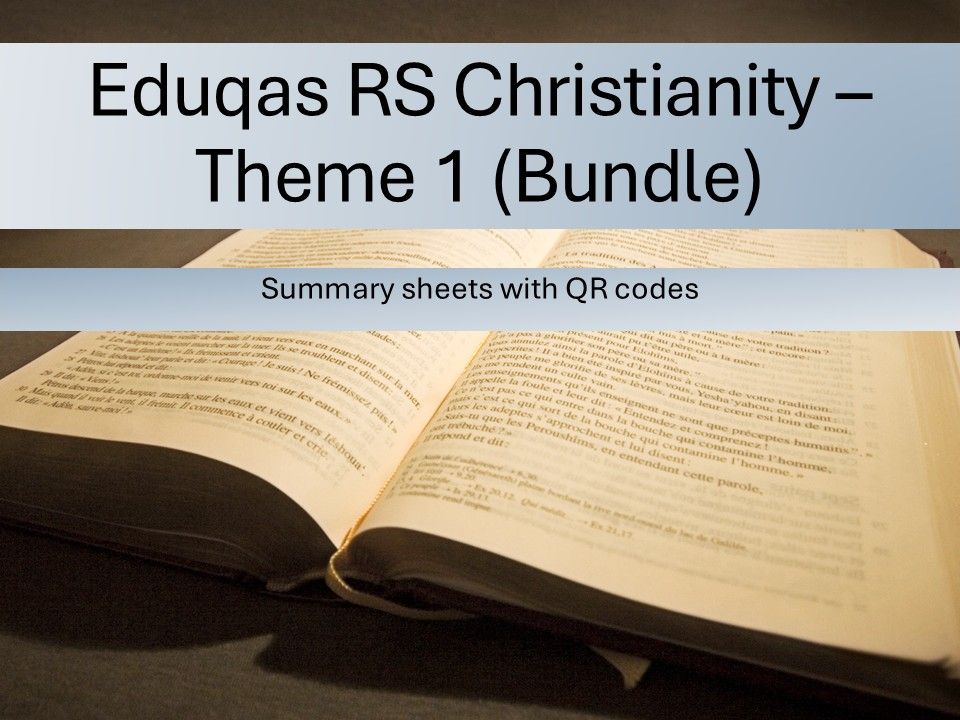 Eduqas Religious Studies Christianity Theme 1 Summary Sheet Bundle