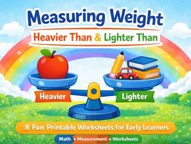 Year 1 Maths - Measuring weight - lighter than/heavier than