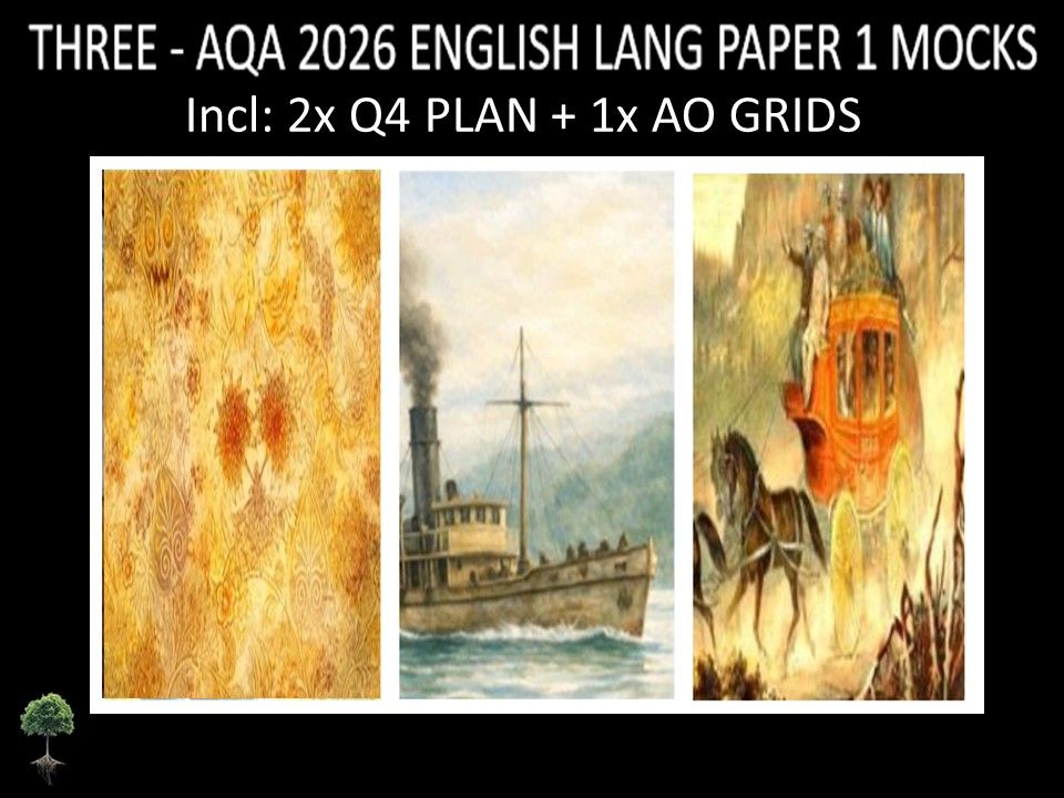 THREE - AQA PAPER 1 | 2026 FULL MOCKS | Q4 PLAN | AO GRIDS