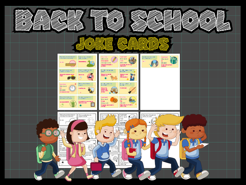 School Jokes Cards for Kids - Funny Classroom Humor & Brain Breaks Activity