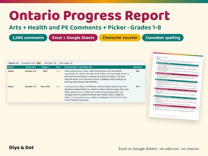 Ontario Progress Report Arts+Health+PE