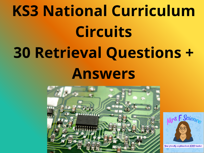 KS3 Physics Circuits – 30 Retrieval Questions + Answers PDF Worksheet