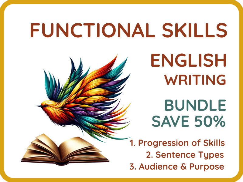 Functional Skills Writing Bundle – Progression, Sentence Types and Audience & Purpose