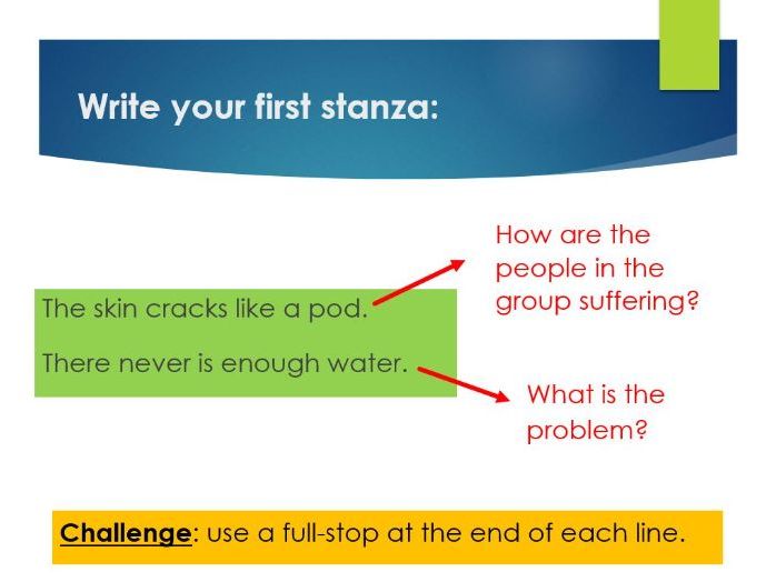 Poetry Lesson - Blessing (Year 8)