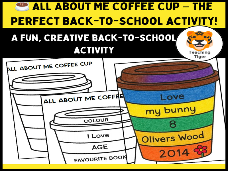 All About Me Coffee Cup Activity – Fun Back-to-School Icebreaker for Kids