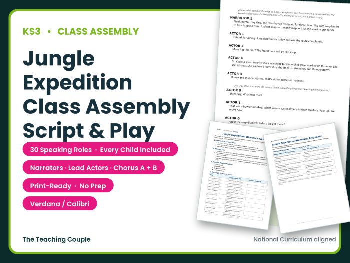 Jungle Expedition Class Assembly Script & Play | Years 7–10 | No Prep Drama