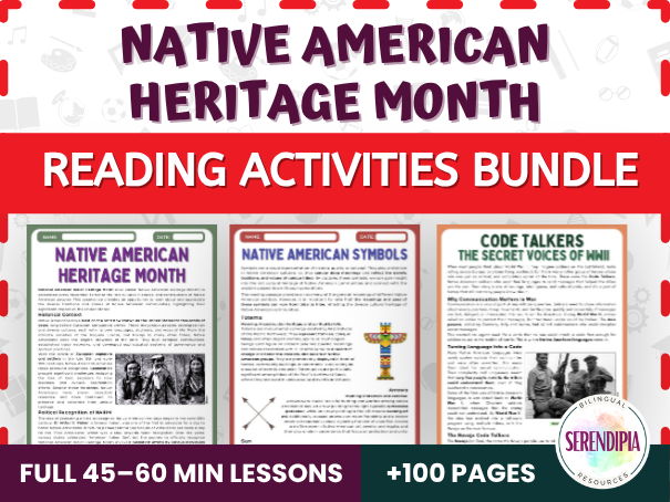 Native American Heritage Month Reading Comprehension KS3 KS4 Literacy | Indigenous Tribes Reading