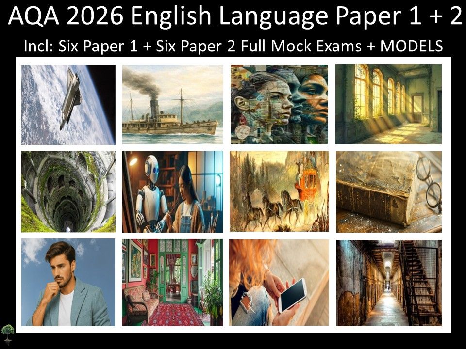 Twelve AQA 2026 GCSE English Language Paper 1 + 2 Mocks | MODELS