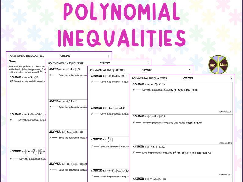 Polynomial Inequalities - Circuit Training (15 problems)