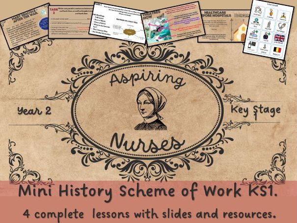 Aspiring Nurses  - Complete (4 lesson) History Scheme of Work KS1.