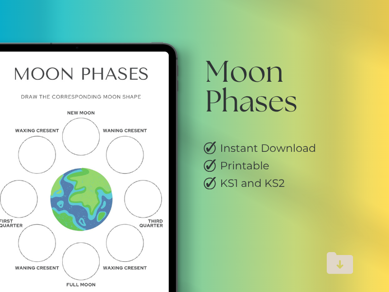 Moon Phases | Draw the Moon Activity | KS1 KS2 Science