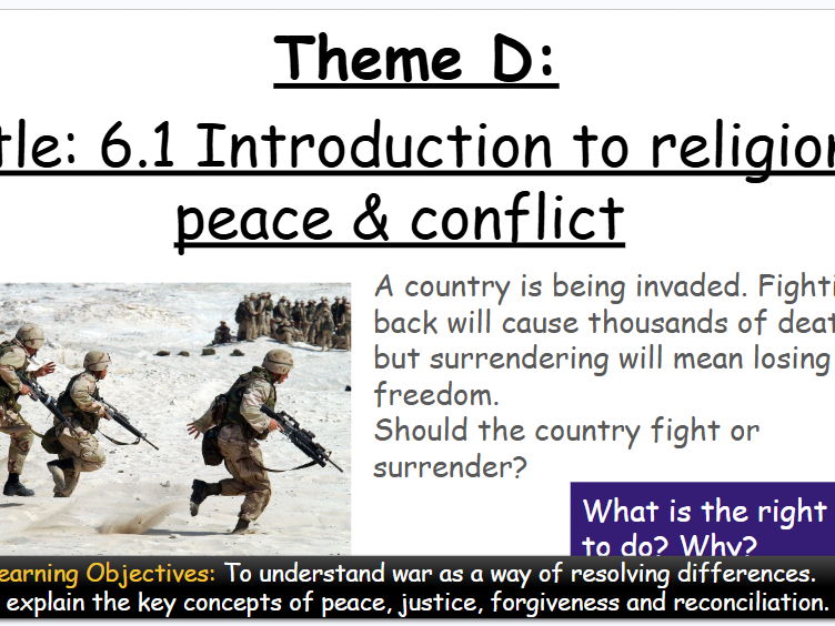 AQA GCSE Religious Studies Theme D: Religion, Peace and Conflict – Complete Teaching Bundle (8 Lessons)
