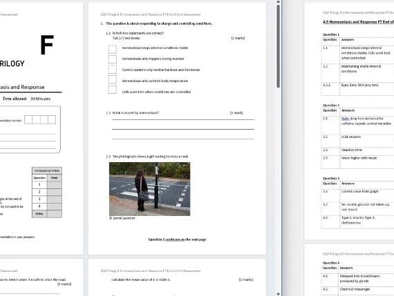 AQA Trilogy 4.5 Foundation Assessment Pack