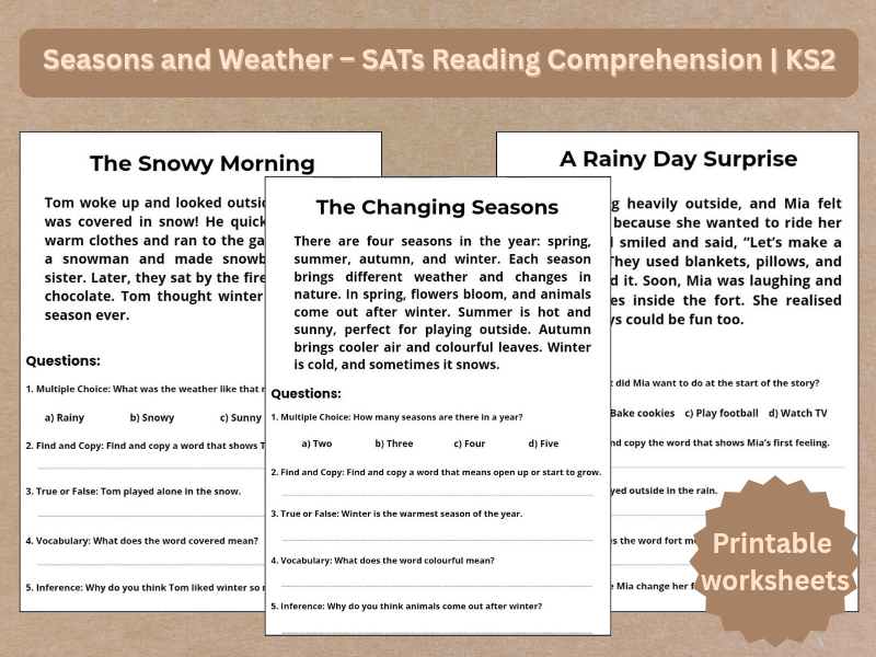 Seasons and Weather – SATs Reading Comprehension | KS2
