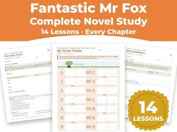 Fantastic Mr Fox Novel Study: 14 Scripted Lessons, Activities + Homework (KS2)