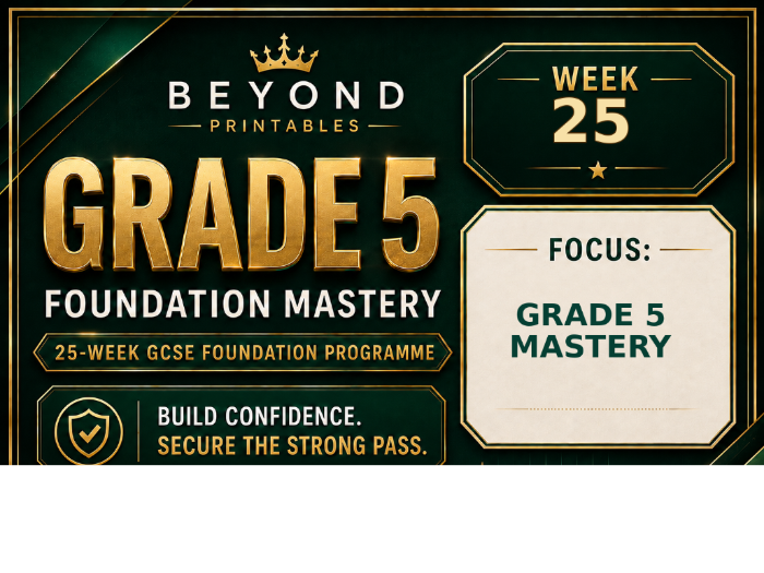Grade 5 GCSE Foundation Mastery Retrieval - Week 25 | Questions, Answers and Support