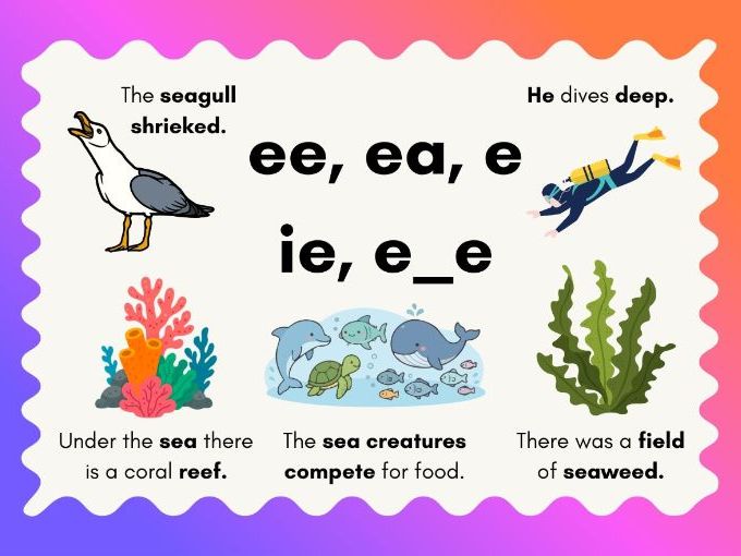 Active Literacy Phoneme Representation Group Display Cards