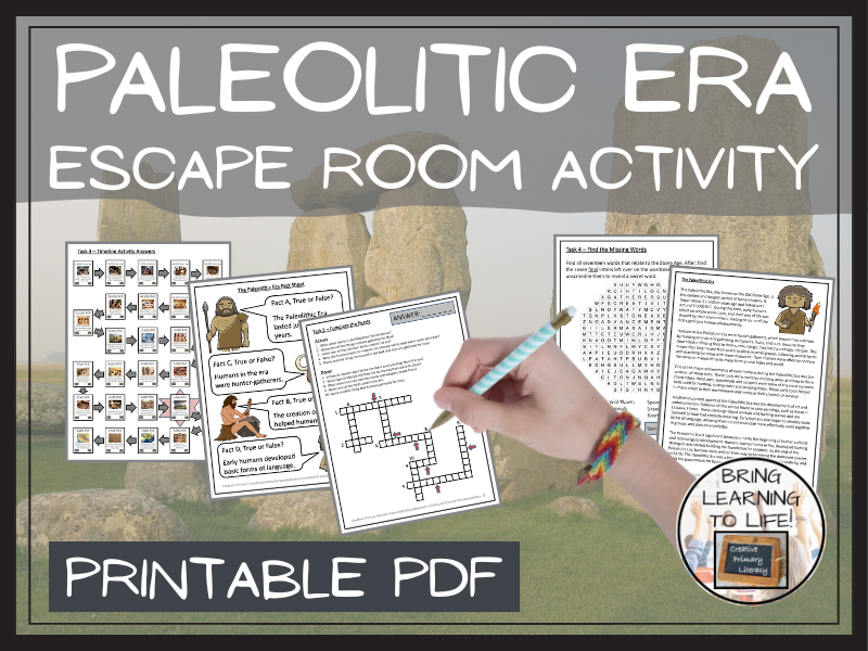 Paleolithic Era Escape Room Activity
