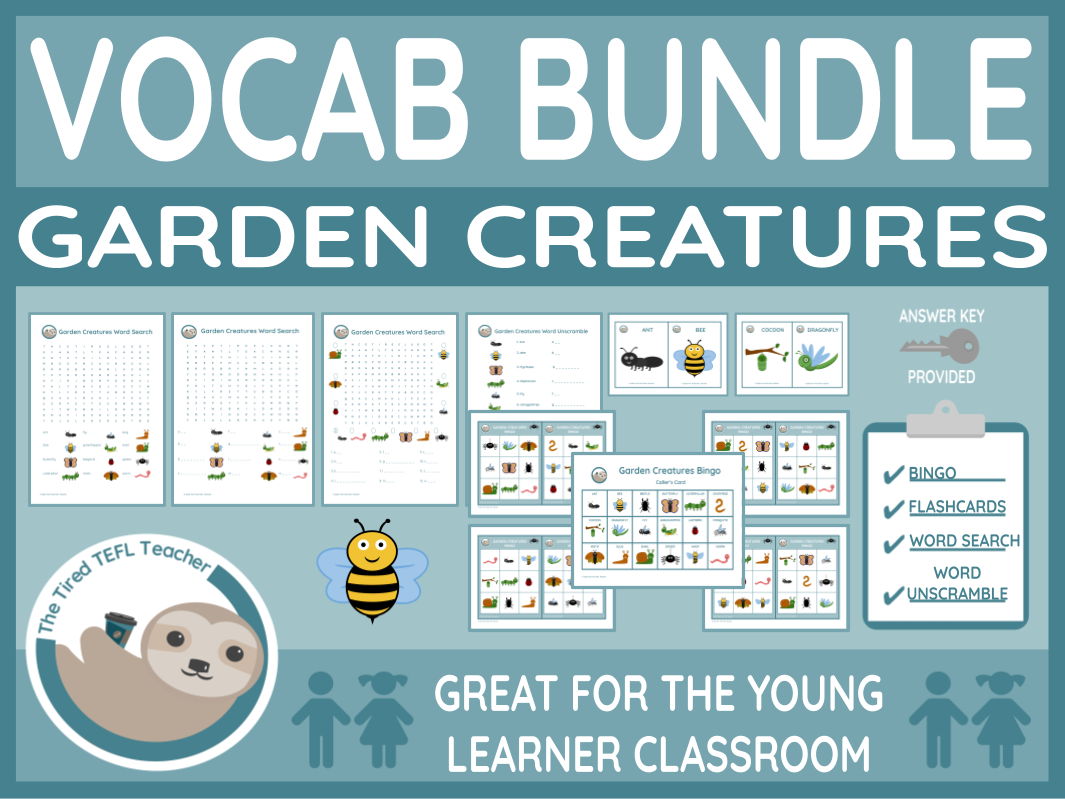 ESL Garden Creatures Vocabulary Bundle