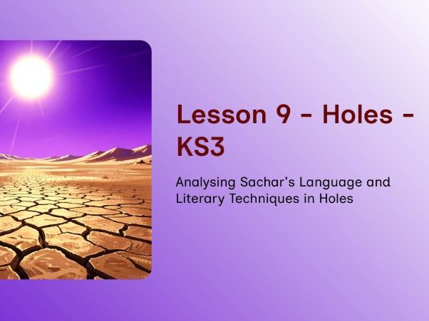 Holes -  Lesson 9: Sachar’s Concise Prose Style