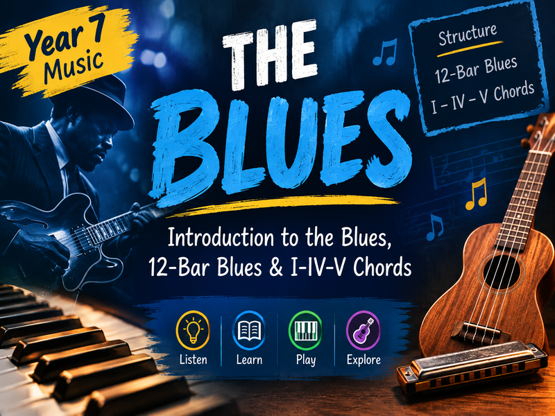 Year 7 Introduction to the Blues – Structure, 12-Bar Blues & I-IV-V Chords